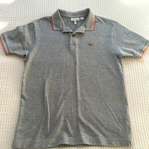 Lacoste Kids Polo in Gray with Red Accents